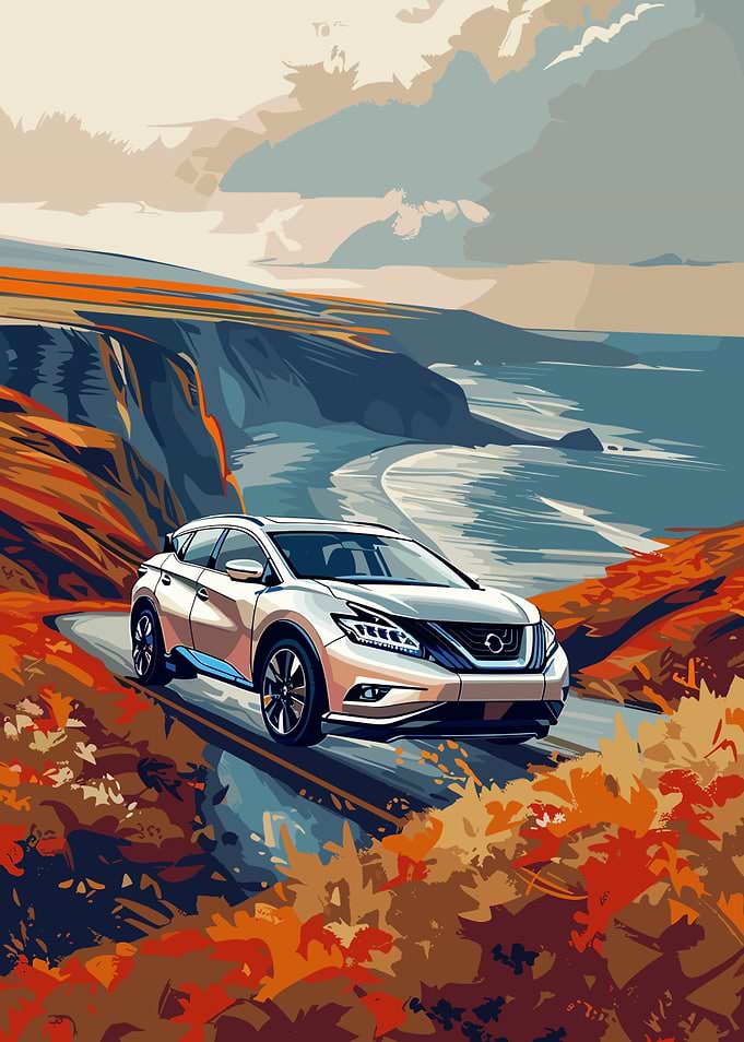 Nissan Murano Coastal Drive Illustration