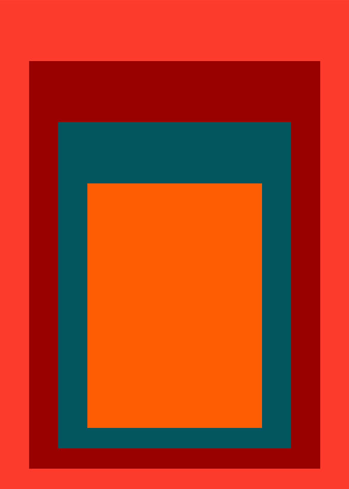 Concentric Squares in Warm Tones