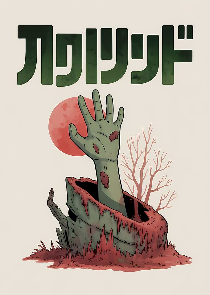 Zombie Hand Emerging from Stump