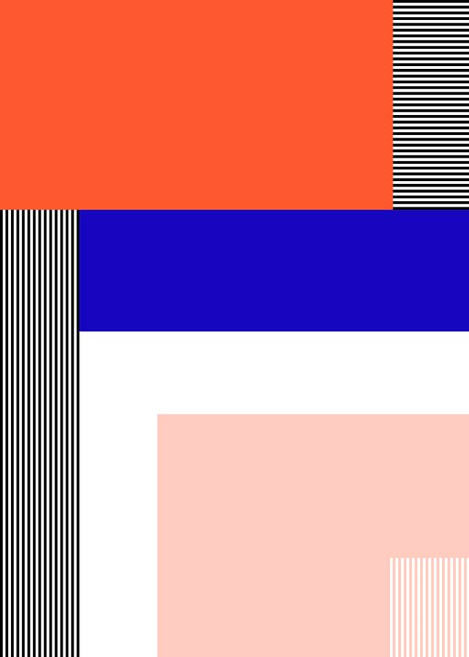 Geometric Abstract Art with Stripes