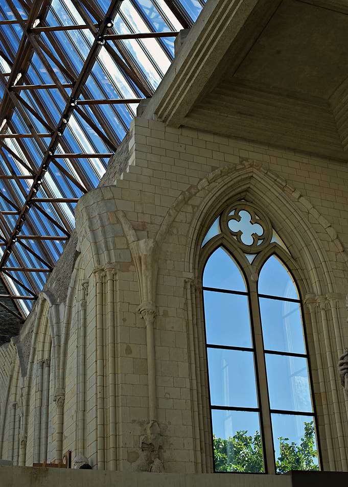 Architectural Interior with Gothic Window