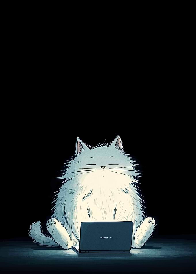 Cat Using Laptop