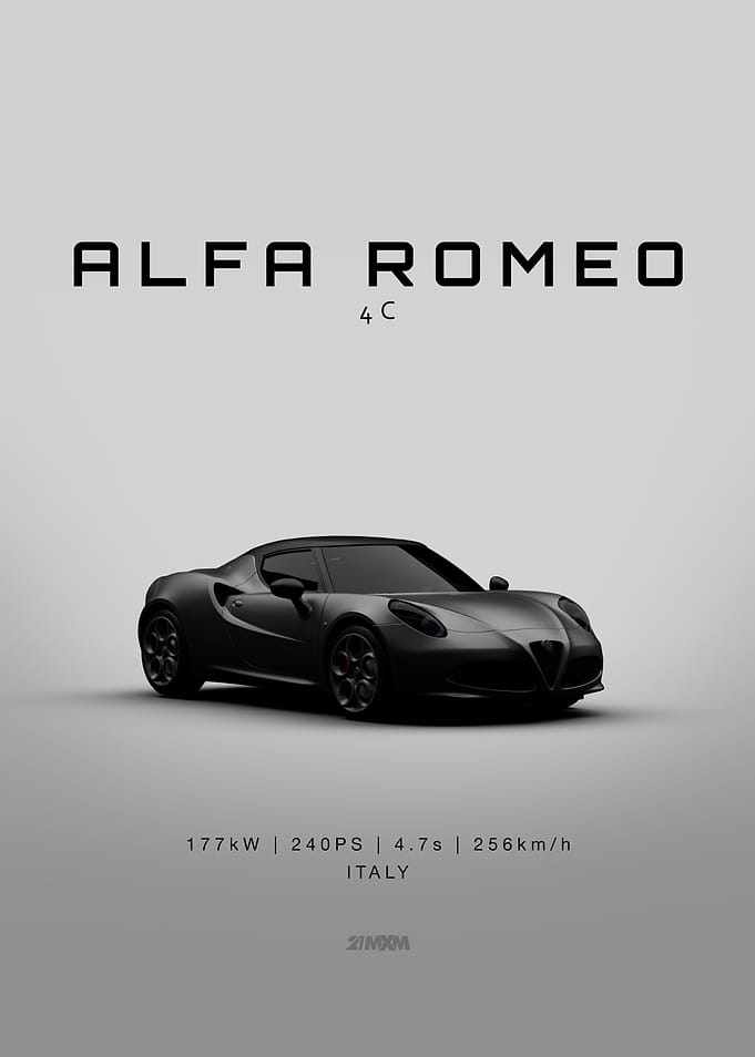 Alfa Romeo 4C Car Poster