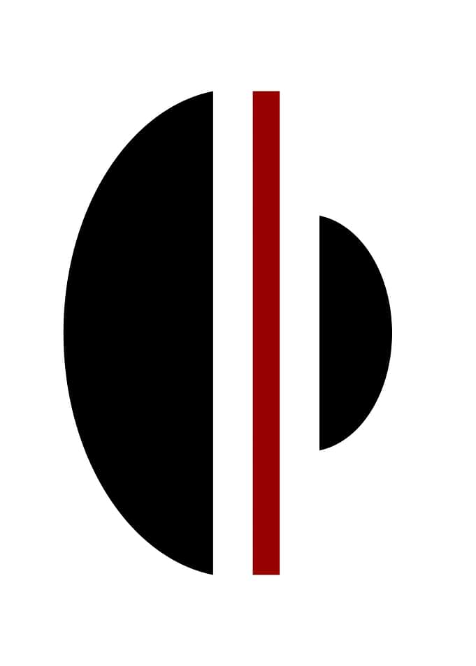 Abstract Black, White, and Red Design