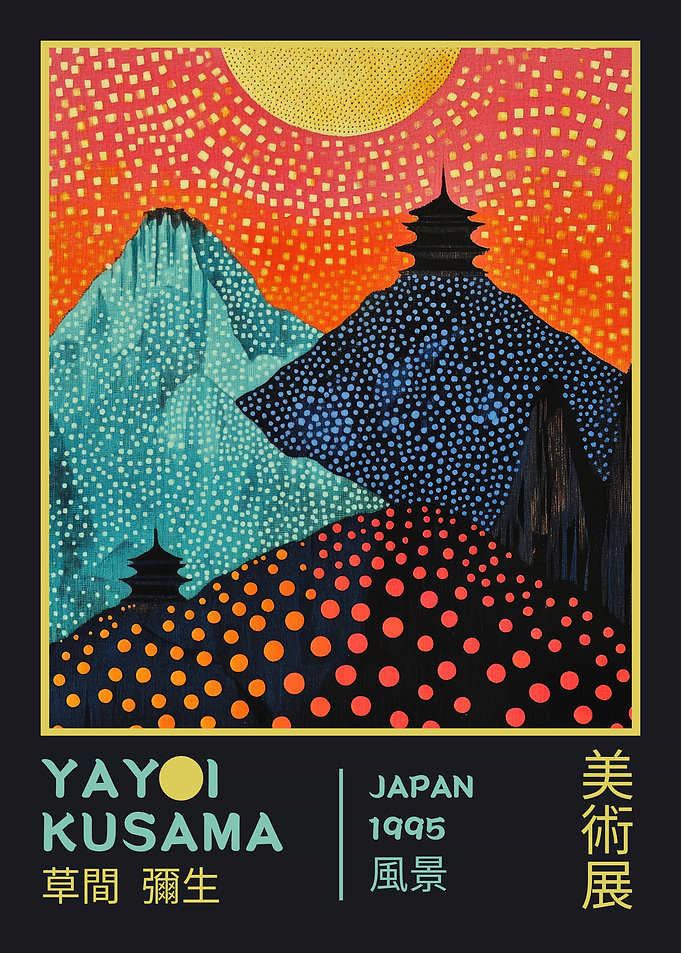 Yayoi Kusama Landscape Exhibition Poster