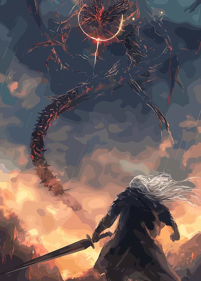 Epic Battle: Warrior vs. Dragon