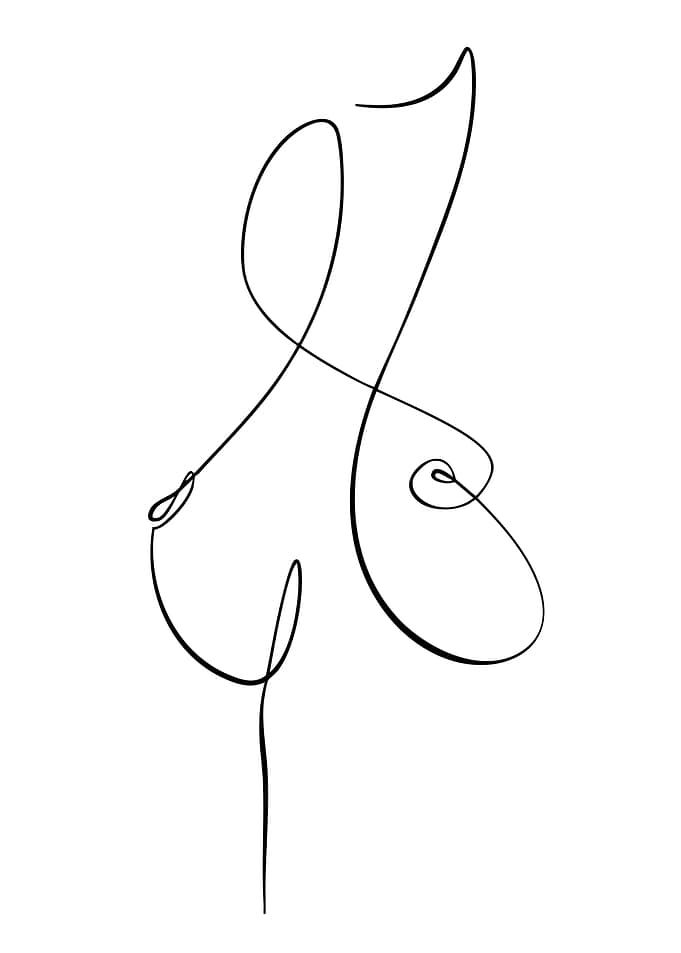 Abstract Woman Figure Line Art