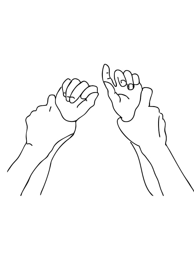 Pinky Promise Line Art