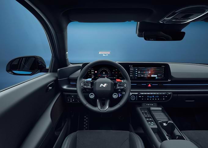 Car Interior: Dashboard and Steering Wheel Ioniq 6 N