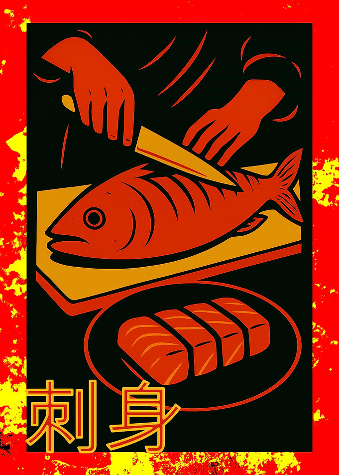 Japanese Kanji Sashimi Preparation