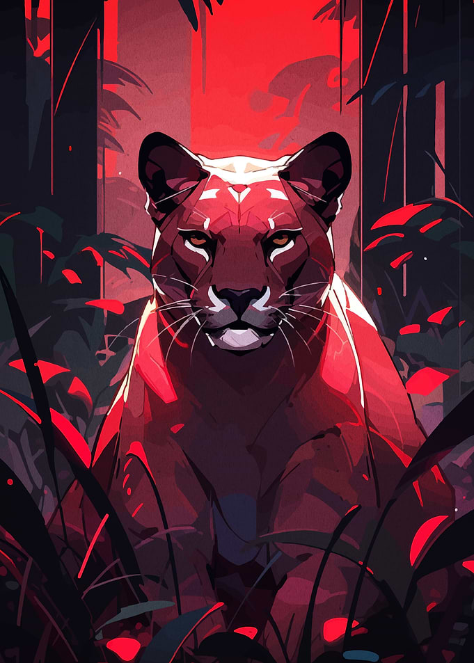 Red Cougar in the Jungle