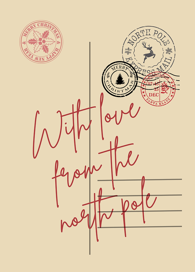 North Pole Christmas Postcard