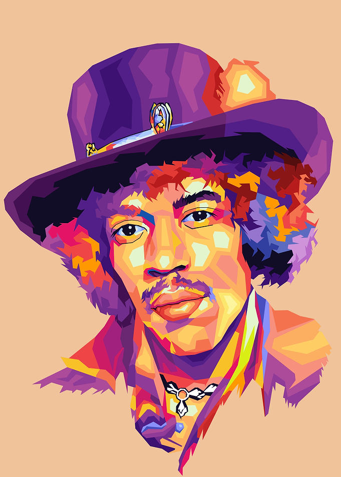 Jimi Hendrix Pop Art Portrait