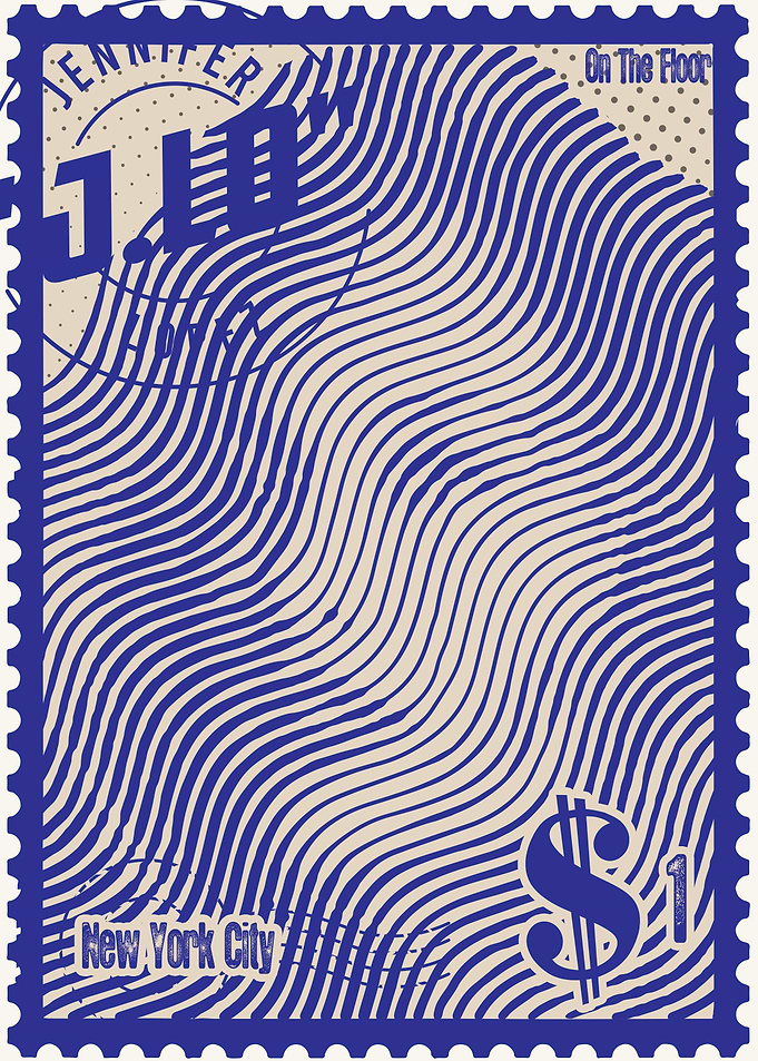 Jennifer Lopez Stamp Art