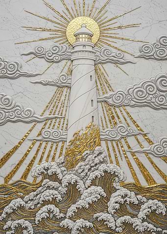 Lighthouse and Waves