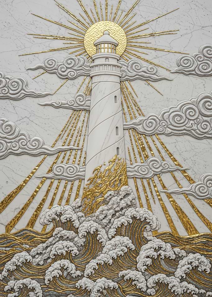 Lighthouse and Waves