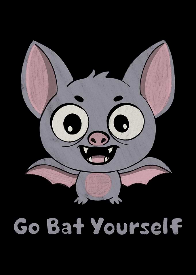 Go Bat Yourself Cartoon Bat