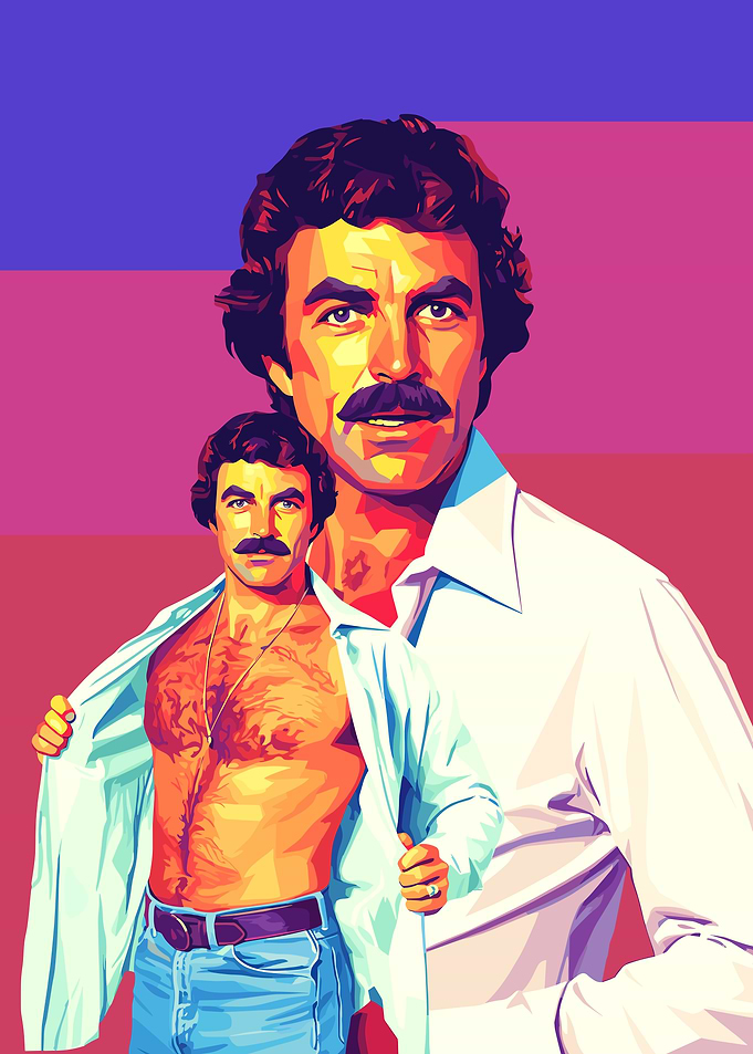 Tom Selleck Pop Art Portrait