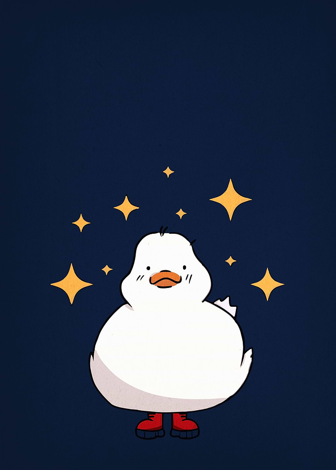 Cute Duck with Stars