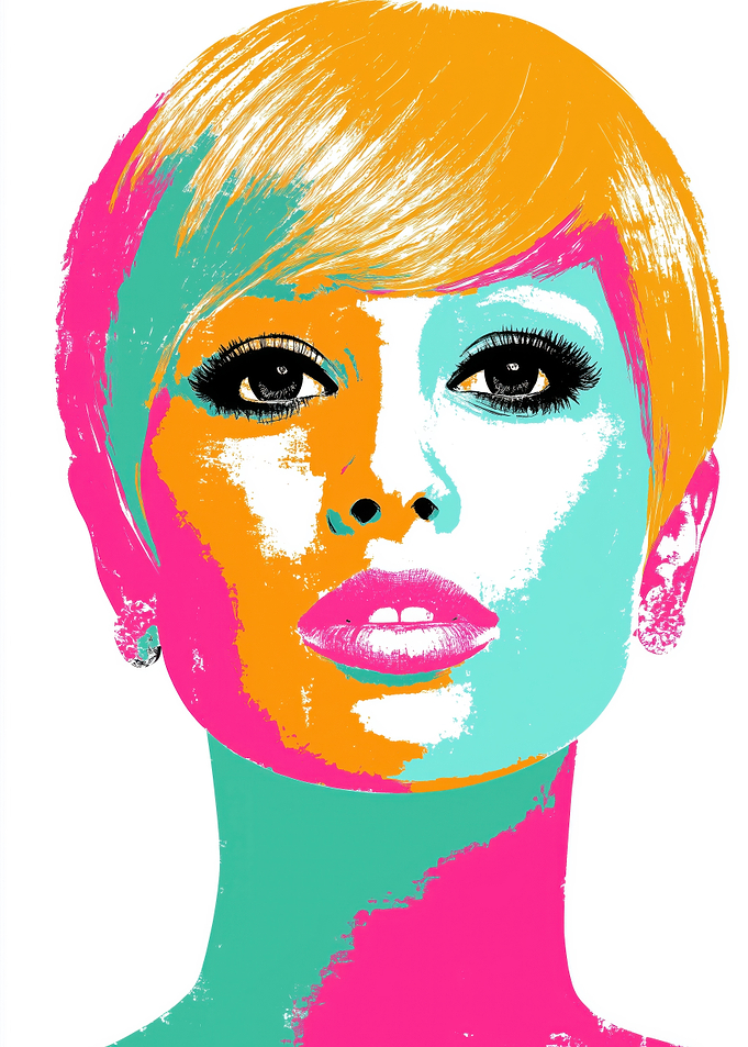 Colorful Portrait of a Woman