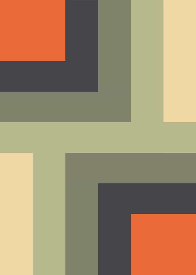 Abstract Geometric Color Block Pattern