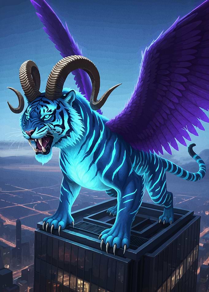 Winged Tiger Horns Skyscraper