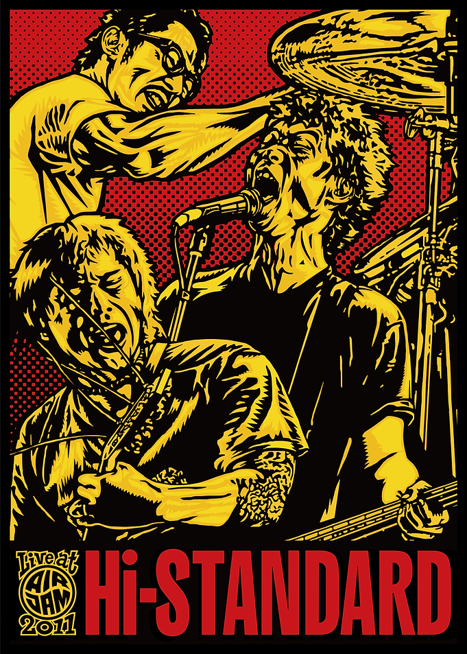 Hi-Standard Live at Air Jam 2011 Retro Poster