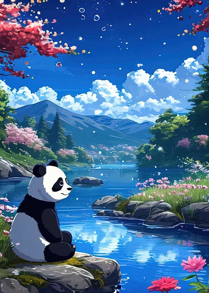 Panda by the Lake
