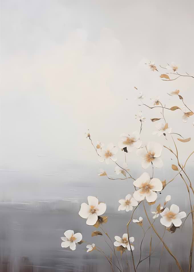 Floral Art White Flowers