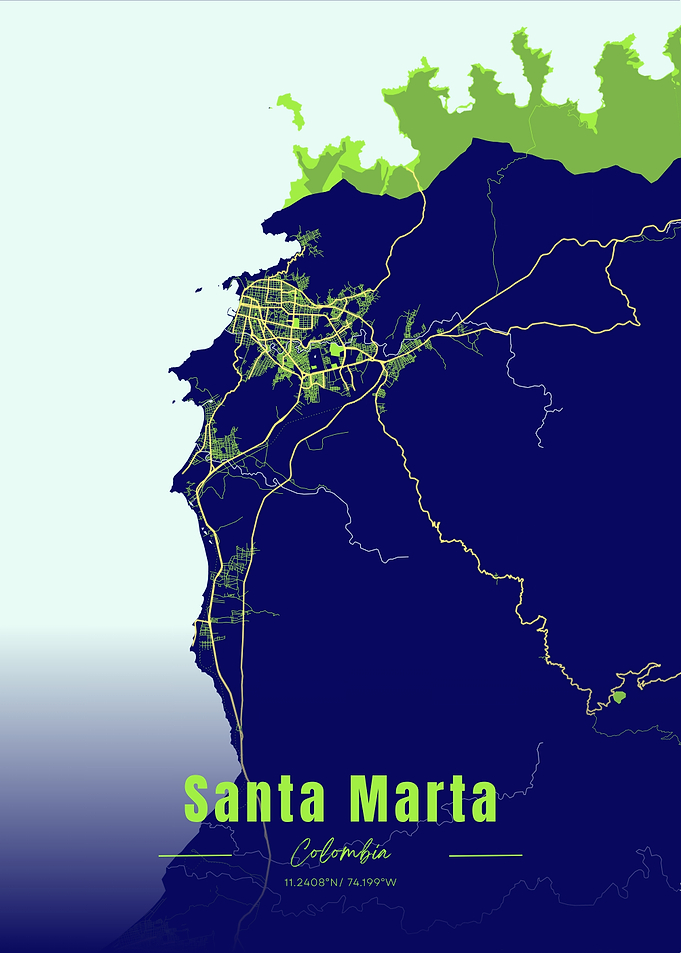 Santa Marta, Colombia Map