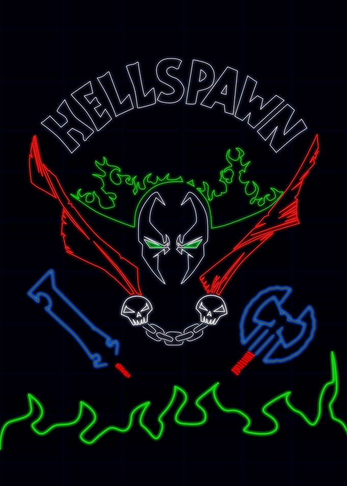 Hell spawn Neon Art