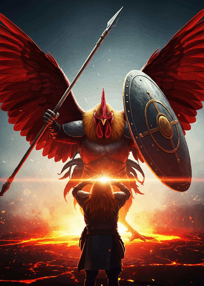 Chicken Warrior Confrontation