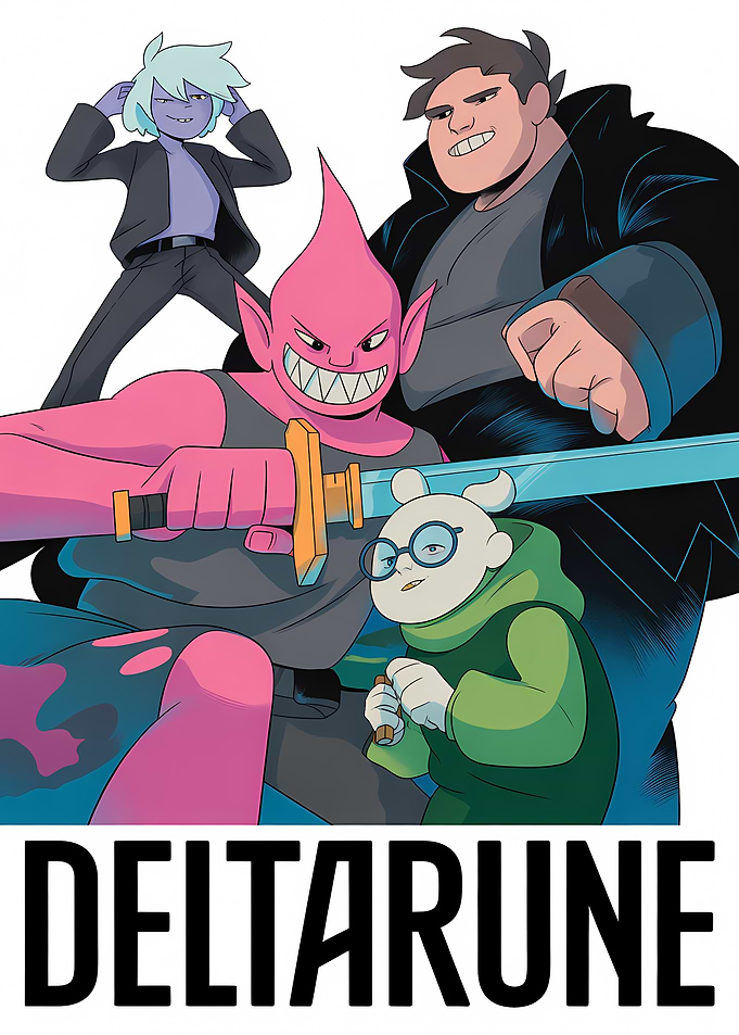 Deltarune characters comic style