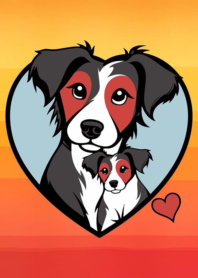 Dog Love Heart