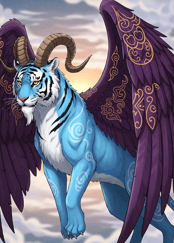 Winged Tiger Horns