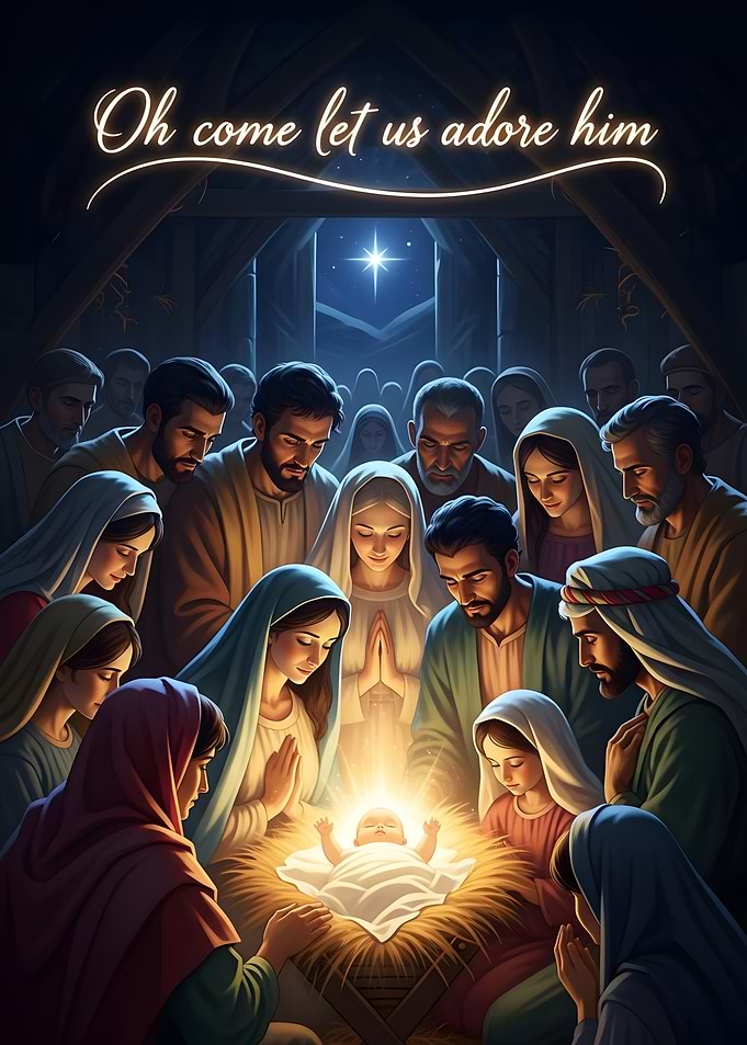 Nativity Scene: Oh Come Let Us Adore