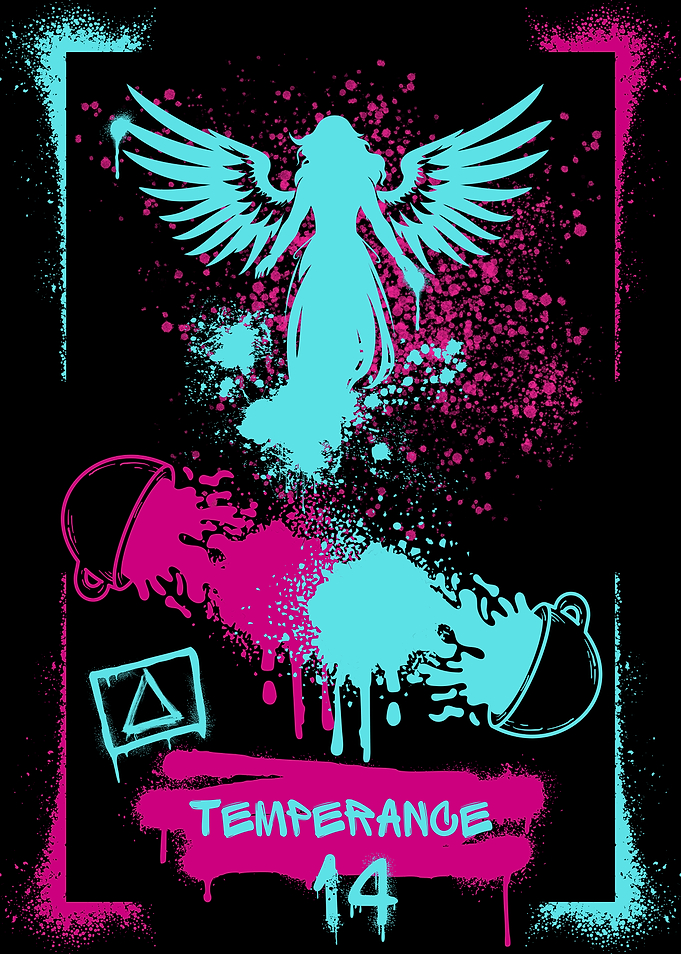 Temperance Tarot Card Graffiti Art
