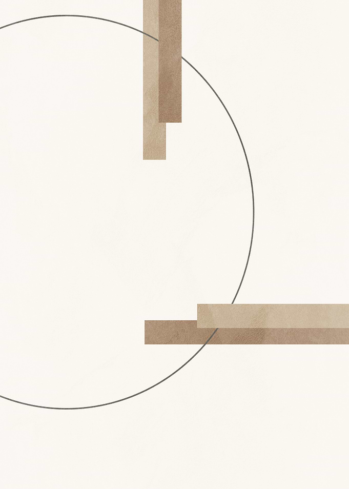 Abstract Geometric Composition with Circle