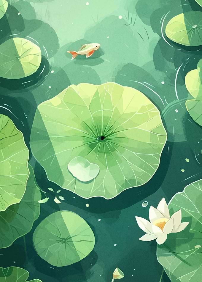 Lily Pads Fish Pond