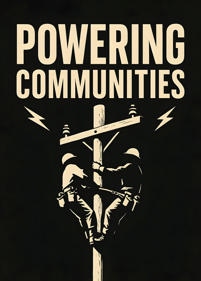 Powering Communities Linemen Poster