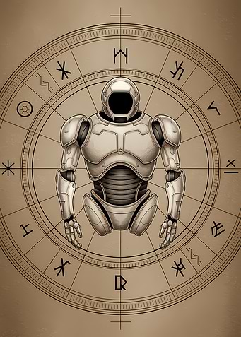 Robot in Astrological Circle