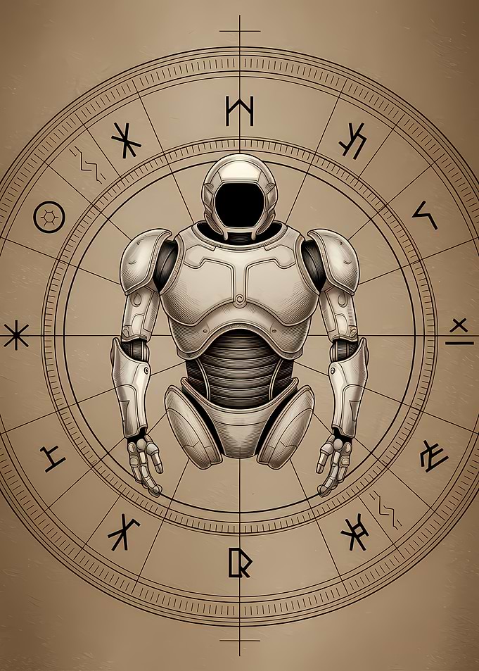 Robot in Astrological Circle