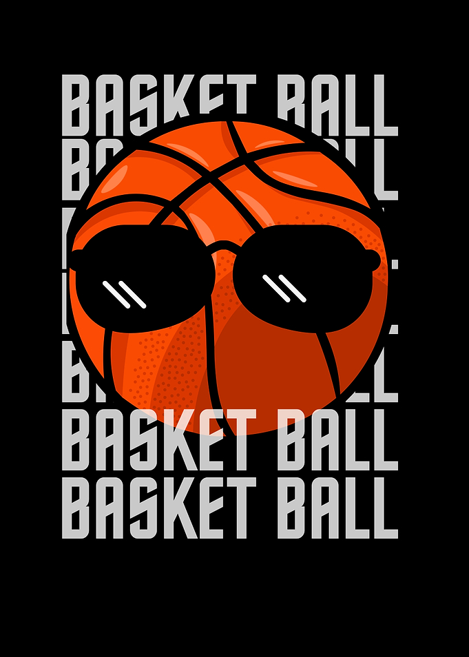 Cool Basketball with Sunglasses