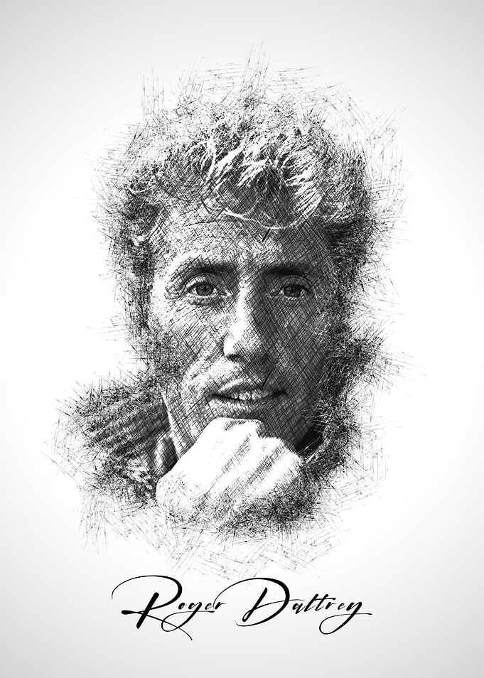 Roger Daltrey Sketch Portrait