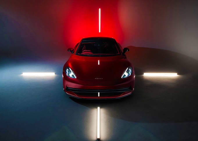 Red Amrak Car Studio Shot
