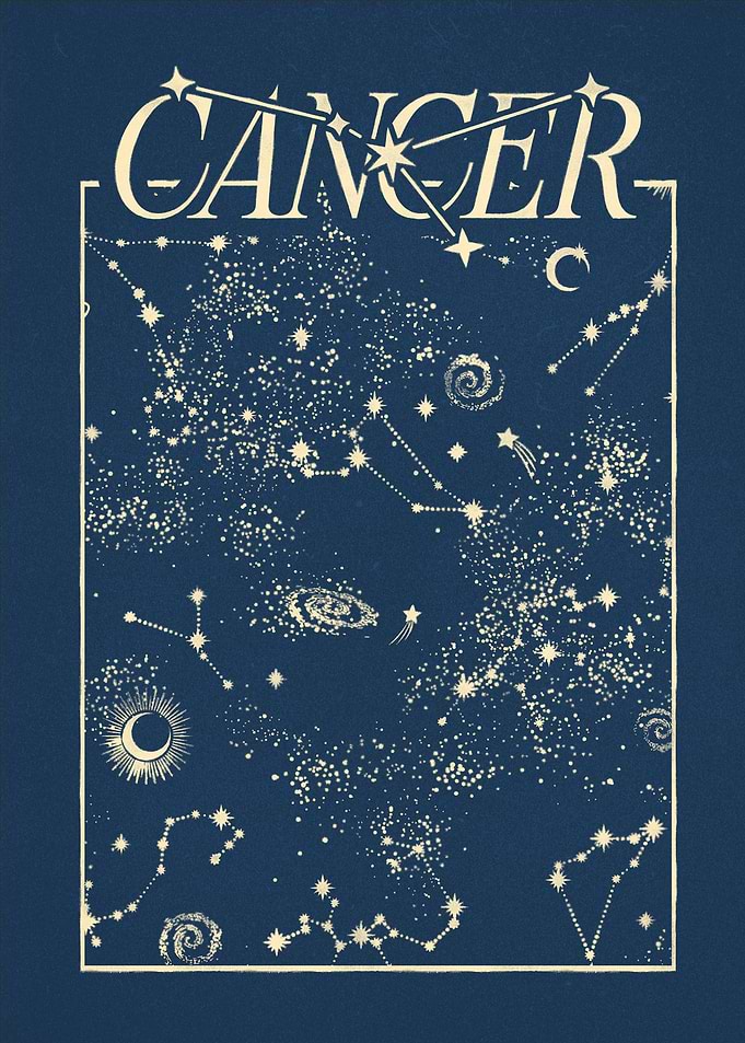 Cancer Zodiac Constellation Art Print