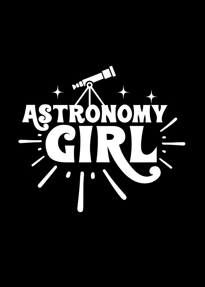 Astronomy Girl White Text Design