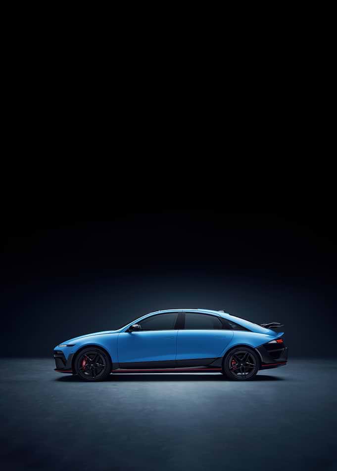 Blue Hyundai Ioniq 6 N