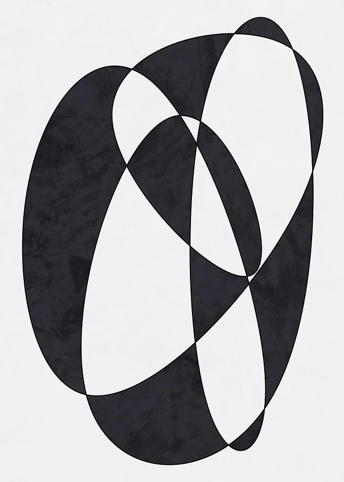 Abstract Black and White Geometric Art