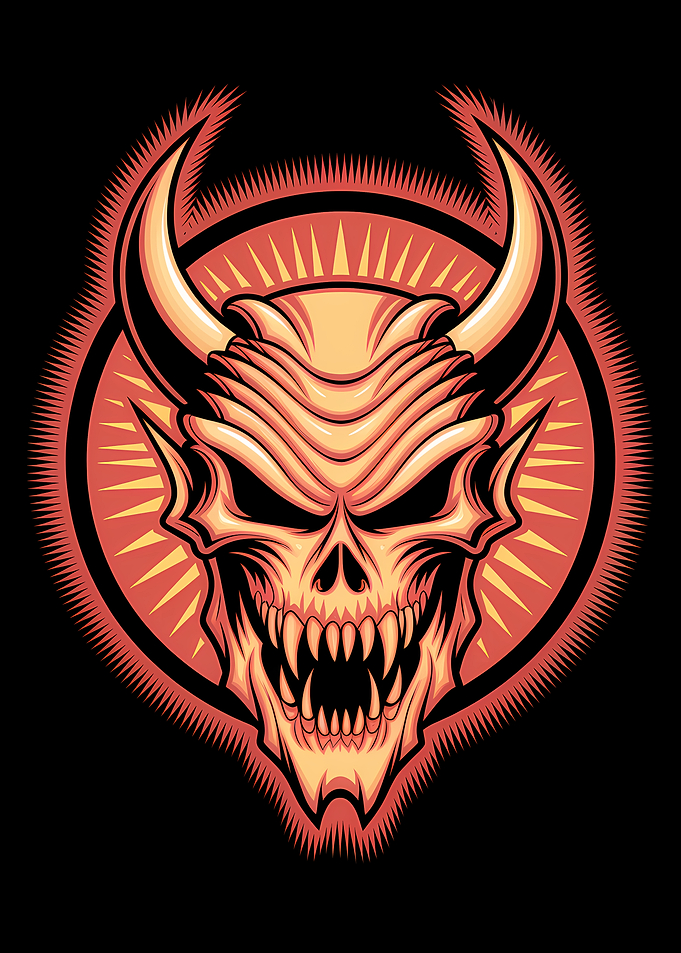 Devil Skull Vector Illustration